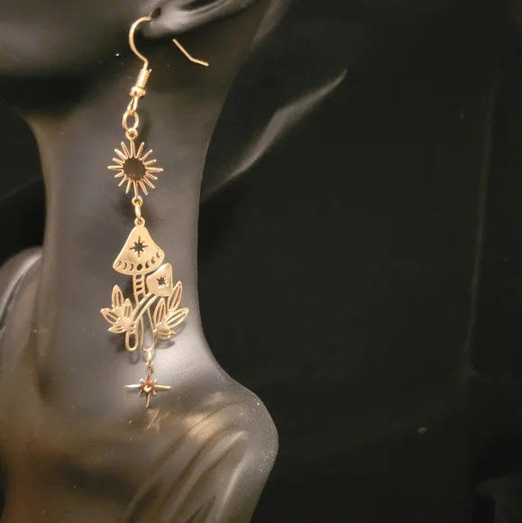 2/$20 Celestial Mushroom Earrings - Picture 2 of 3